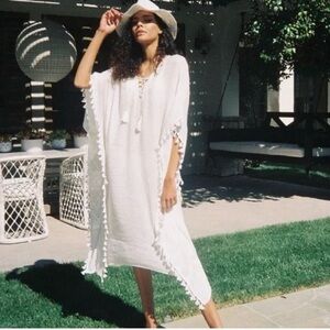 Walter Baker Acapulco Kaftan Cotton Viscose Swim Cover-Up, Size O/S